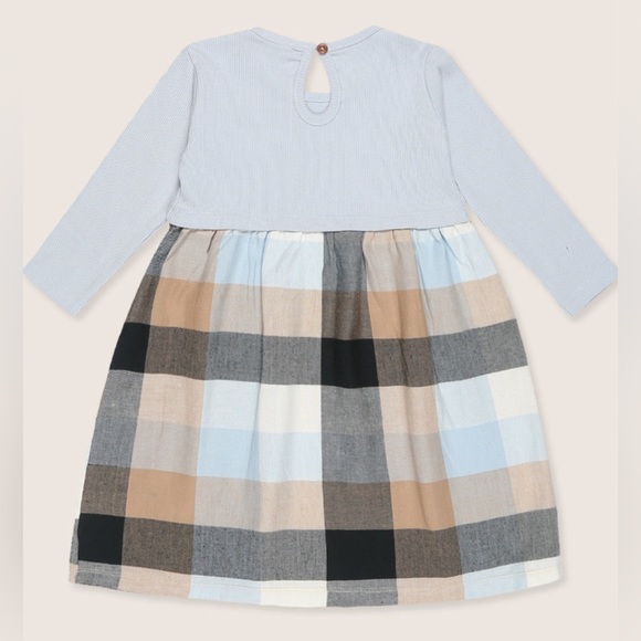 NWT Size 2-3 Years Turtledove Organic Large Check Woven Midi Length Skirt Dress - Picture 4 of 10